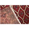 Image 3 : 100% handmade Iranian Feroos area carpet with overall geometric design, triple border with red backg