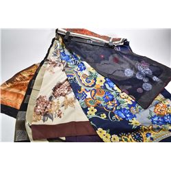 Ten silk and designer scarves including Ellen Tracy, Max Mera, Oscar de la Renta etc.