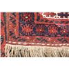 Image 2 : Iranian wool throw rug with multiple medallions, deep red background and highlights in copper, white