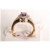 Image 3 : New old stock 14ky white gold, amethyst and diamond ring. Set with .75ct oval cut amethyst gemstone 