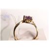 Image 2 : New old stock 10kt yellow gold, amethyst and diamond ring