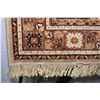 Image 2 : Belgian made 100% pure wool area carpet with geometric pattern, cream background and multiple border