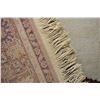 Image 3 : Belgian made 100% pure wool area carpet with geometric pattern, cream background and multiple border