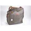 Image 1 : Vintage Christian Raguerre Italian made handbag with leather straps and accents, note some wear to l