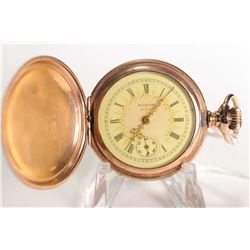 Elgin size "0", 7 jewel pocket watch. Grade 222, model 1, serial no. 8429637 dates this watch to 190