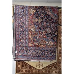 100% handmade Iranian Kashmar carpet "archeology design" with center medallion and multiple borders 