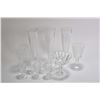 Image 1 : Selection of Waterford crystal including three 9" Shine pattern champagne flutes, pair of matching c