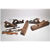 Image 1 : Selection of vintage and antique wood planes including Stanley no. 3, Canadian Handiman, two Stanley