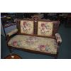 Image 1 : Antique Eastlake button tufted two seat settee with open arms