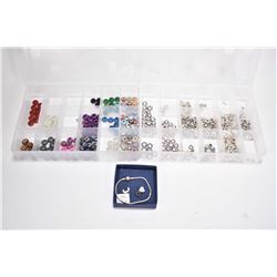 Pandora sterling silver bracelet plus a large selection of gemstone and other charms to fit Pandora 