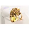 Image 2 : New old stock 10kt yellow gold and mixed cut yellow sapphire gemstone ring. Set with 1.62cts of mixe