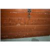 Image 2 : Large settler's trunk with hand hammered hardware and vintage padlock, no key included