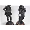 Image 3 : Two small cast statues including young man writing and young lady reading 13" in height including ba