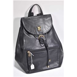 Vintage Paloma PIcasso black leather back pack