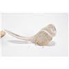 Image 2 : Carved bone articulated sculpture of a male figure 12 1/2" in height and a carved bone bird signed b