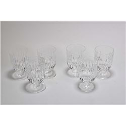 Six signed Waterford crystal Shandon juice glasses