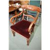 Image 2 : Set of seven antique mahogany William IV with velvet upholstered seats including five side chairs an