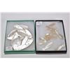 Image 1 : Antique mother-of-pearl gaming counters including fourteen fish and forty petal shaped, all intricat