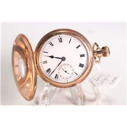 Swiss 1/2 hunter size 16, 15 jewel pocket watch. Patented serial no. 24722 dates this pocket watch t