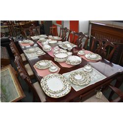 Large selection of Aynsley 3892 china dinnerware including settings for twelve of dinner plates, bre