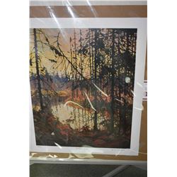 Two unframed limited edition prints by Tom Thompson including "Northern River," 425/777 and "The Can