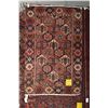 Image 1 : 100% handmade Iranian Bakhtari area carpet with geometric design and highlight of copper, orange, bl