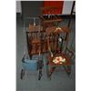 Image 1 : Selection of nursery items including doll's pram, highchair, rocker and cradle plus a child sized sp