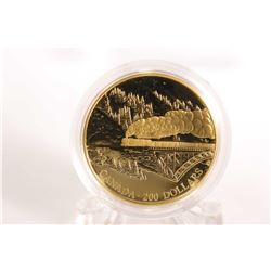 Canadian 1996 non-circulated $200 gold coin "Transcontinental Landscapes; Part of Canada's Cultural 