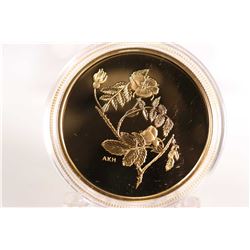 Canadian 2002 non-circulated $50 gold coin "The Wild Rose" , 38.05 grams of .99999 pure gold, limite