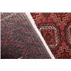 Image 3 : 100% handmade Iranian wool Baloch area carpet with geometric design, red background and highlights o