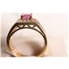 Image 3 : New old stock 14kt yellow gold and pink sapphire gemstone and diamond ring. Set with center emerald 