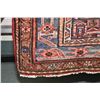 Image 2 : 100% handmade Iranian Zanjan area carpet with geometric design, multiple borders in shades of blues,