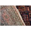 Image 3 : 100% handmade Iranian Zanjan area carpet with geometric design, multiple borders in shades of blues,