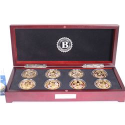 Bradford Exchange Mint "70th Anniversary of Victory in WWII Golden Crown Collection" set of eight 24