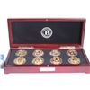 Image 1 : Bradford Exchange Mint "70th Anniversary of Victory in WWII Golden Crown Collection" set of eight 24