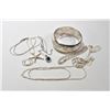 Image 1 : Selection of sterling silver jewellery including gemstone style pendant and chain, starfish pendant 