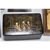 Image 6 : Three antique Chinese lacquered boxes, all hand painted and one divided for gaming counters plus sma