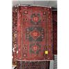 Image 1 : 100% handmade Iranian Zanjan area carpet with triple border, in shades of red, pink, black etc. 51" 