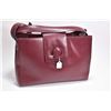 Image 1 : Vintage Cartier burgundy wine leather top handled satchel