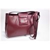 Image 2 : Vintage Cartier burgundy wine leather top handled satchel