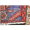 Image 2 : 100% handmade Iranian Zanjan area carpet with triple medallion, red background in shades of blues, o