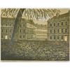 Image 8 : Four framed block prints of the city of Bath including "Abbey Courtyard", "Putney Bridge", "The Circ
