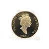 Image 2 : Canadian 1990 non- circulated $100 gold coin portraying an Inuit writing syllabic letters with her c