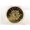 Image 1 : Canadian 1986 non- circulated $100 gold coin depicting a maple and an olive branch by Toronto artist