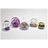 Image 1 : Five vintage glass paperweights