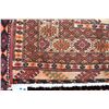 Image 2 : 100% handmade Iranian Balochi area carpet with overall geometric design, multiple border in shades o