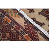 Image 3 : 100% handmade Iranian Balochi area carpet with overall geometric design, multiple border in shades o
