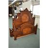 Image 1 : Antique American Victorian bedroom suite including 59" bed with headboard, footboard and rails with 