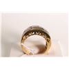 Image 3 : New old stock 18kt yellow gold and garnet gemstone ring. Set with cushion cut channel set garnet rin