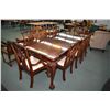 Image 1 : Chippendale style modern dining suite with dining table with 24" insert, ball and claw feet and cutl